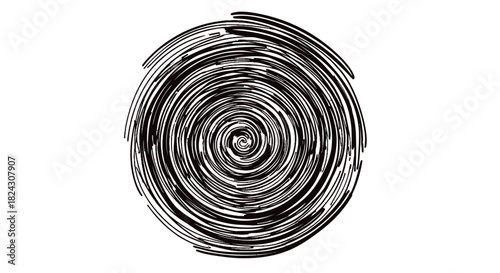 Abstract spiral design with concentric circles, creating a dynamic and visually engaging pattern.