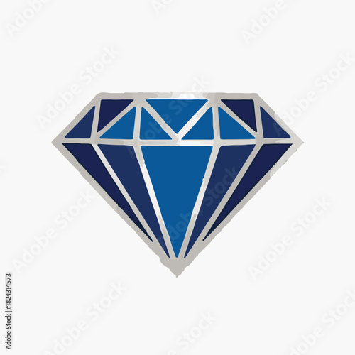 Royal 3D blue diamond  design