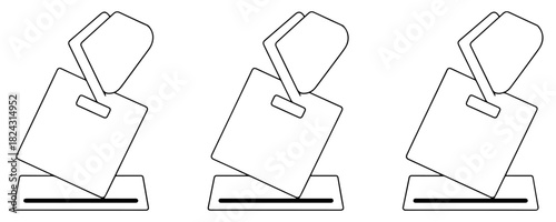 voting icon set ballot box illustration