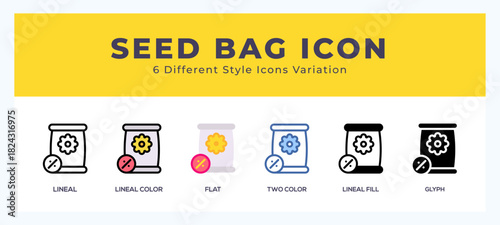 Seed bag icon for websites and apps. vector illustration