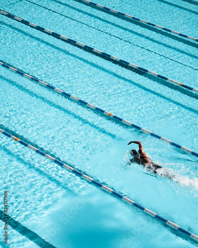 woman swimming in swimming pool
