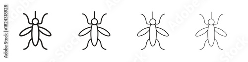 Mosquito icon, modern stroke line art logotype graphic design pack