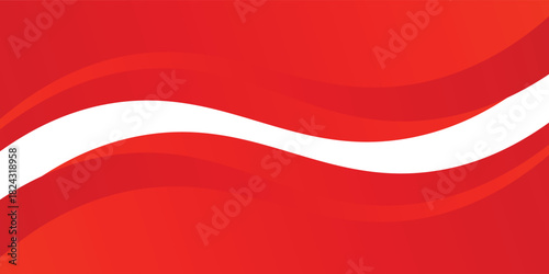 Red and white Indonesian flag. Independence day of Indonesia background. 17th August Holiday celebration illustration. For poster, banner, or social media template.