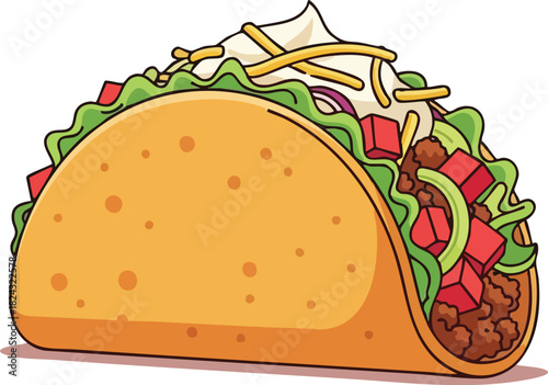 Cartoon vector set design of pizza and cheese sandwich icon illustration