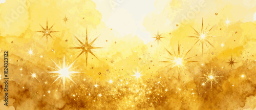 Shiny Paint Gold Glitter Watercolor isolated illustration svg