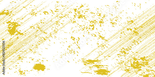 Abstract yellow Grunge Sport Background with Paint Streaks, vector