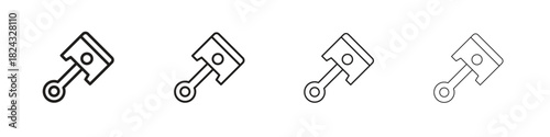 Piston icon, modern stroke line art logotype graphic design pack