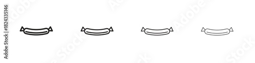 Sausage icon, modern stroke line art logotype graphic design pack