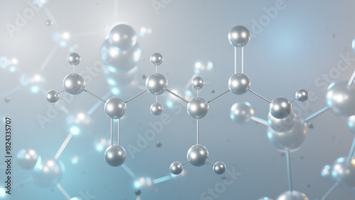 Принти на полотні asparagine molecular structure, 3d model molecule, amino acid structural chemica