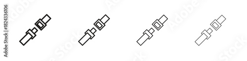 Seat Belt icon, modern stroke line art logotype graphic design pack
