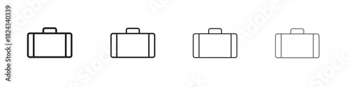 Suitcase icon, modern stroke line art logotype graphic design pack