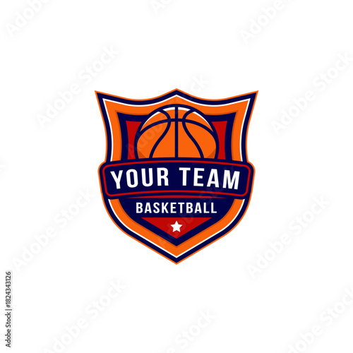 basketball badge logo design