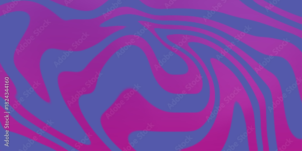 Fototapeta premium Aesthetic background of purple liquid wave seamless pattern. wavy line abstract background. Psychedelic groovy. Abstract background pattern with colorful waves. 