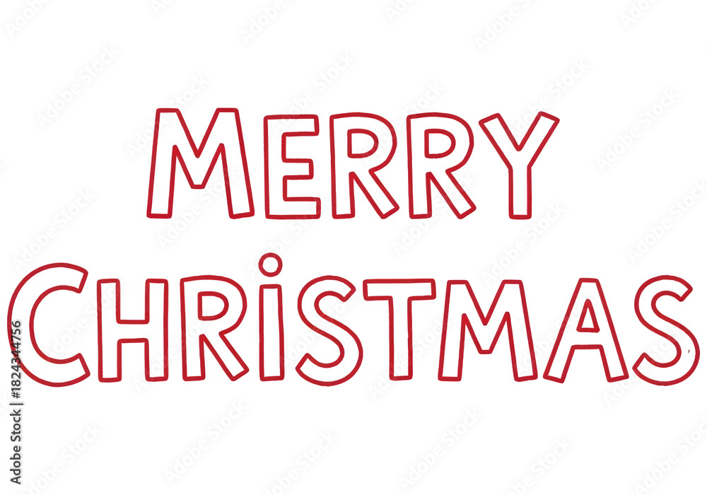 Fototapeta premium Merry Christmas neon text effect on transparent background