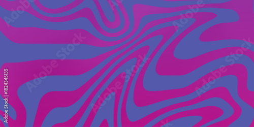 Aesthetic background of purple liquid wave seamless pattern. wavy line abstract background. Psychedelic groovy.  Abstract background pattern with colorful waves.
