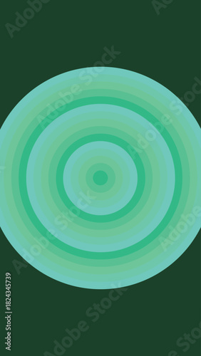 Abstract Circular Pattern with Shades of Green Creating a Hypnotic and Modern Design Element for Creative Projects