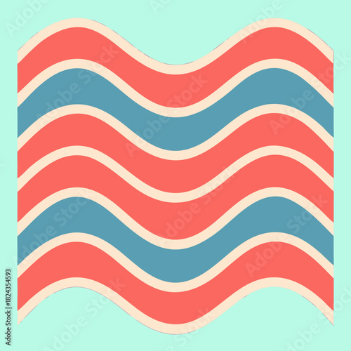 Abstract Wavy Lines: A captivating, clean pattern design composed of elegant wavy lines in soothing colors, creating a sense of visual harmony and movement. 