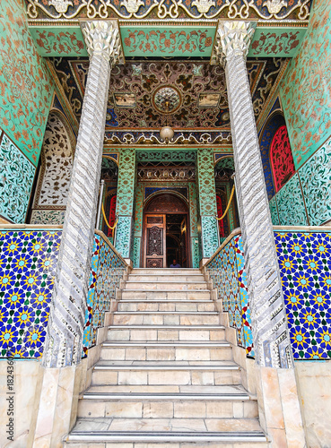 Tehran, Iran - one of the most recognizable landmark in Tehran, the Golestan Palace is a Unesco World Heritage Site. Here in particular its interiors