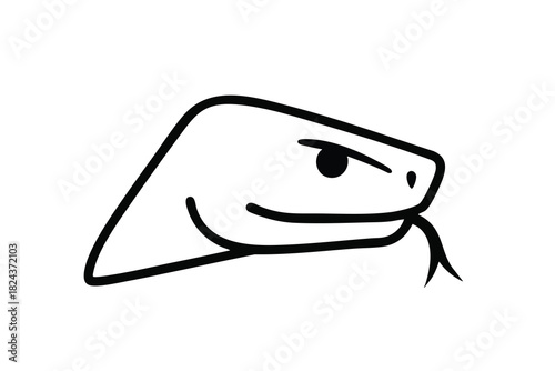 Sly Cartoon Snake Illustration