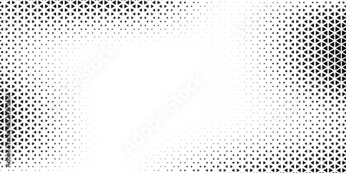 Abstract black triangle geometric pattern background on white background. Halftone triangles pattern. Abstract geometric gradient background. Vector eps10