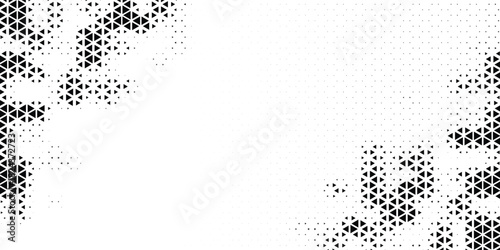 Abstract black triangle geometric pattern background on white background. Halftone triangles pattern. Abstract geometric gradient background. Vector eps10