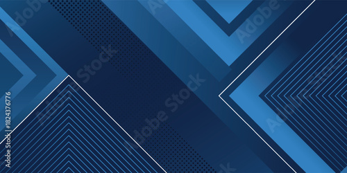 Dynamic fluid blue geometric with hexagon lines gradient background. Vector illustration