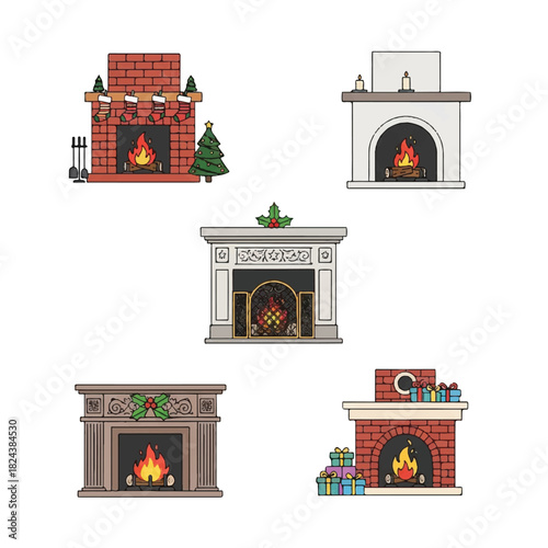 Festive Fireplaces A Collection of Cozy Christmas Hearth Designs.