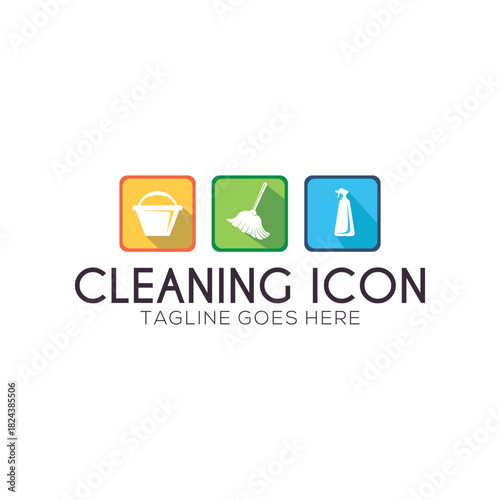 Cleaning service icon collection design