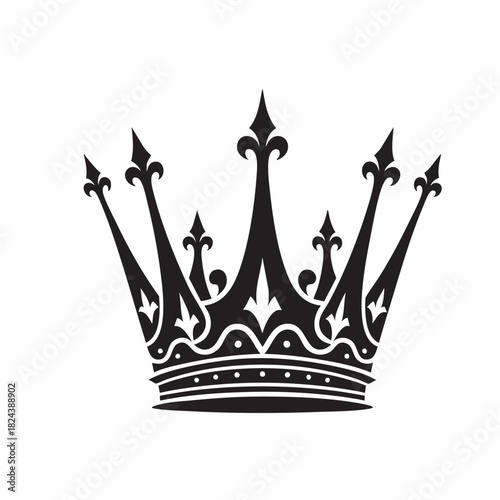 Black royal crown silhouette