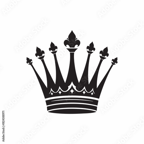 Black royal crown silhouette