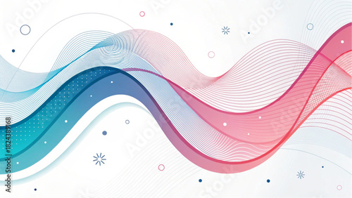 Modern abstract wave design in vibrant blues and pinks, perfect for adding a dynamic and eye-catching element to your website or marketing materials
