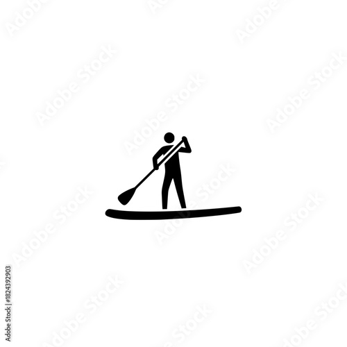 Stand Up Paddleboarding (SUP) or Surfer Icon