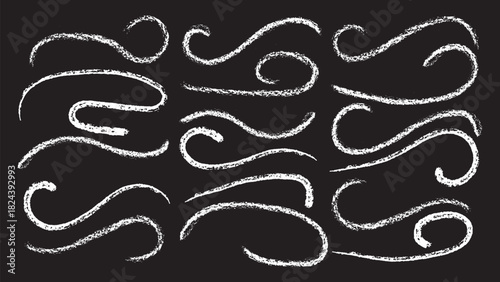 Line brush marker scribble sketch underline. Blue pencil strokes isolated. Crayon or marker scribbles. Brush strokes lines collection. Vector illustrator