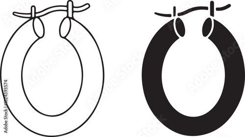 Modern hoop earrings jewelry fashion collection