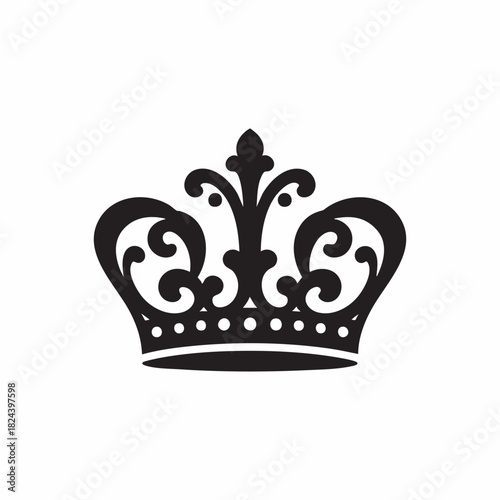 Black silhouette of a royal crown