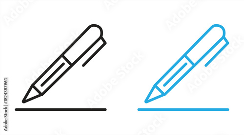 pen vector icon. isolated transparent. signature/write. eps 10, vector illustration