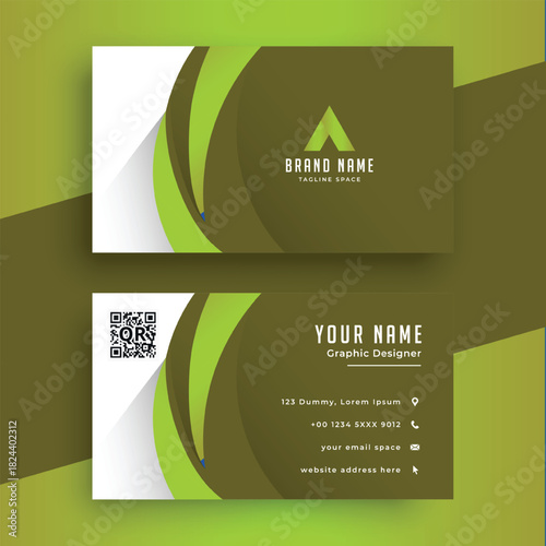 business card template in blue and black colors