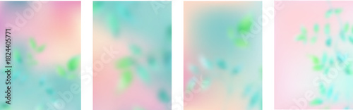 Abstract colorful gradient flower cover design with minimalist blurred texture for spring or summer.