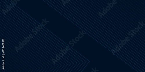 Dark blue abstract background with glowing square lines. Minimalist and modern background concept for covers, banners, brochures, presentations, and certificates.