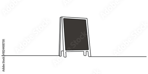 Chalkboard minimalist single line drawing graphic illustration