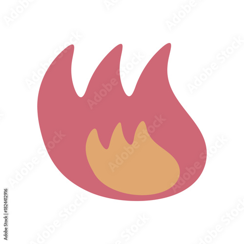 炎のマークアイコンイラスト