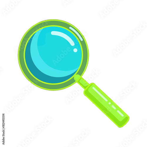 Bright Green Magnifying Glass with Blue Lens