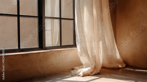 Sunlight through soft curtains