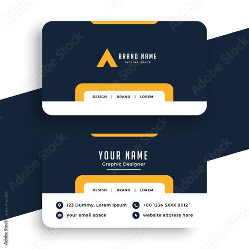blue business card for brand identity