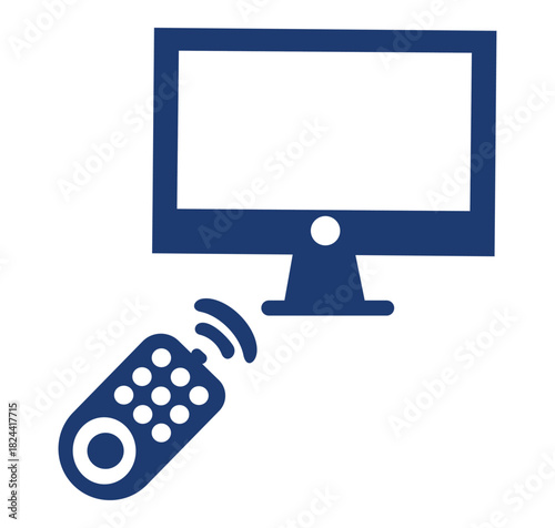 Command, tv remote control icon. Flat style. Vector illustration.