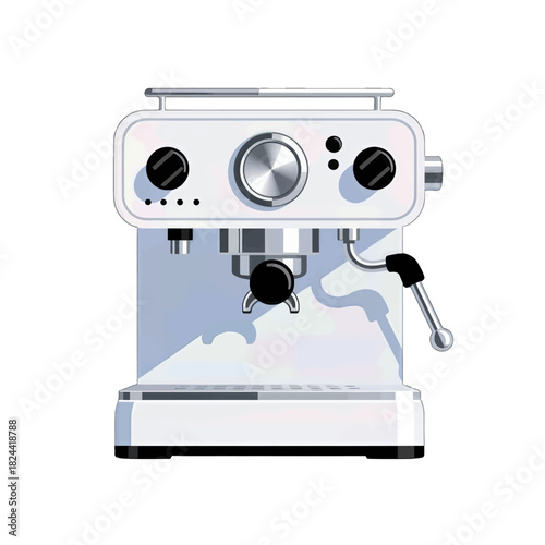 Modern Espresso Machine with Control Knobs