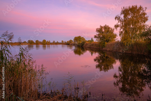 Fotografía Linum lakes close to Fehrbellin, Brandenburg, Germany