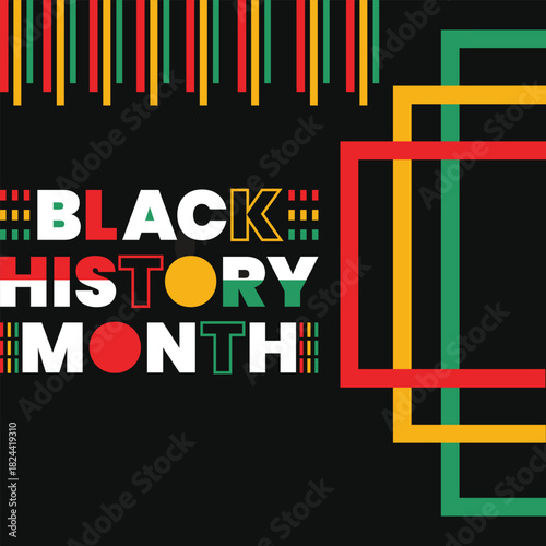 Black History Month Celebration Vector Illustration Design