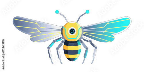 Robotic Bee with Mechanical Wings and Antennae