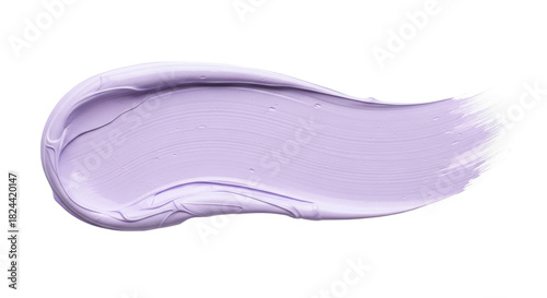 Obraz na plátně Lavender paint stroke PNG isolated on transparent background, creamy cosmetic sw